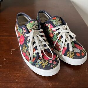 Rifle Paper Co Keds Navy Blue Floral Kickstart Sneaker Size 7